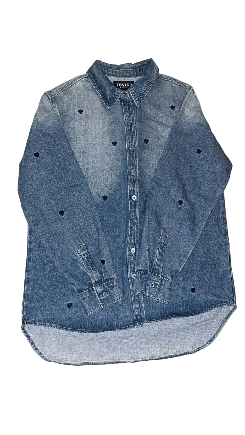 Chemise en Jean à Cœurs